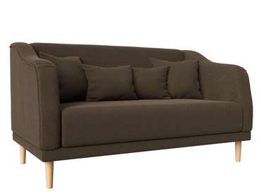 Прямой диван Киото коричневого цвета