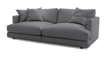 Прямой диван-кровать Ибица серого цвета