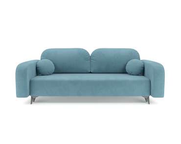 Прямой диван-кровать Цюрих голубого цвета