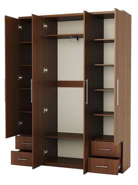 Шкаф четырехдверный Мелодия МКЯ2-43 120х45 орех