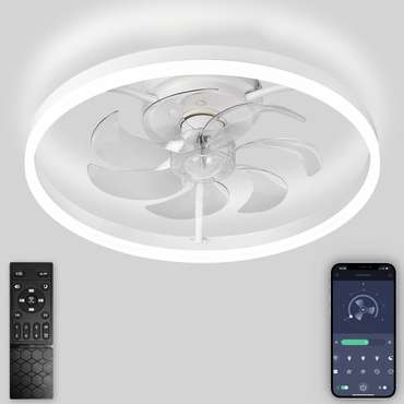 Люстра-вентилятор Ledfan LED LAMPS 81489 (акрил, цвет белый)