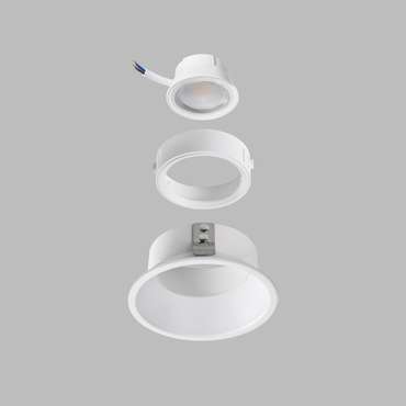 Кольцо фиксации DOMINO под лампу/модуль D50mm д/21450х-21460х БЕЛЫЙ