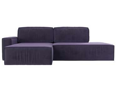 Угловой диван-кровать Прага модерн темно-фиолетового цвета левый угол