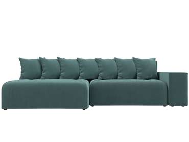 Угловой диван-кровать Кёльн бирюзового цвета левый угол