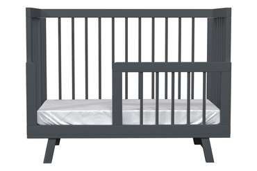 Кроватка для новорожденного Lilla Aria 60х120 темно-серого цвета