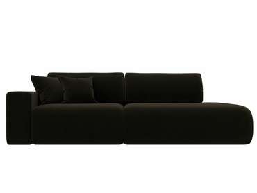 Диван-кровать Лига 036 Модерн темно-коричневого цвета с левым подлокотником