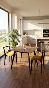 Обеденный стол Arki М 100 черно-коричневого цвета