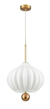 Подвесной светильник Bianco L золотисто-белого цвета