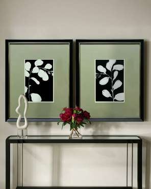 Картина Floral – I 50х60 черно-зеленого цвета