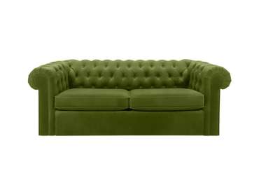 Диван Chesterfield зеленого цвета