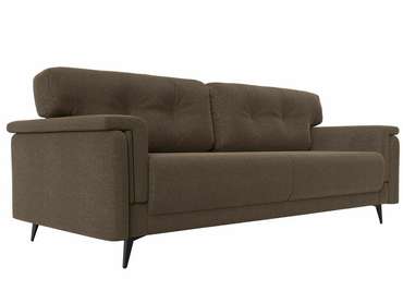 Прямой диван-кровать Оксфорд коричневого цвета