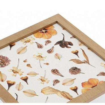 Декоративная коробка лепестки Деревянный MDF 24 x 7 x 24 cm