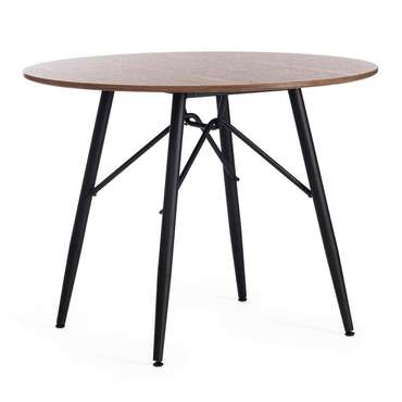 Обеденный стол Rusto черно-коричневого цвета