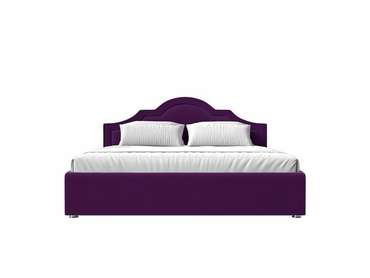 Кровать Афина 200х200 фиолетового цвета с подъемным механизмом 