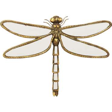Украшение настенное Dragonfly золотого цвета