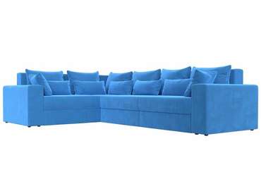 Угловой диван-кровать Майами Long темно-голубого цвета левый угол