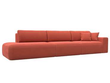 Диван-кровать Лига 036 Модерн Лонг кораллового цвета с правым подлокотником