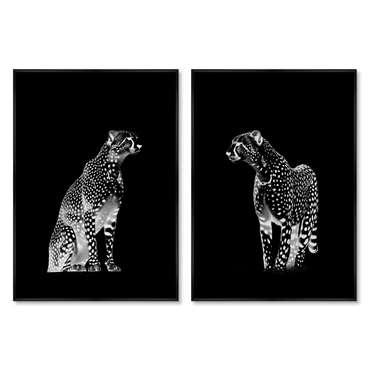 Набор из двух репродукций картин Cheetahs, 2024 год
