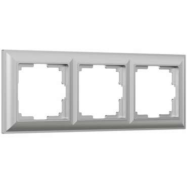 Рамка из пластика на 3 поста Fiore серебряный W0032206