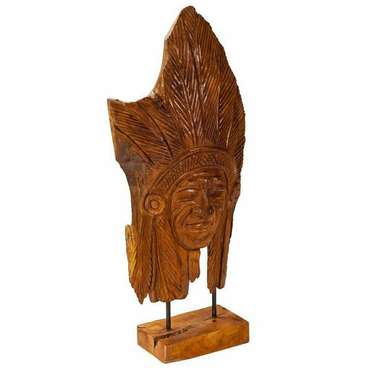Декоративная фигура Натуральный древесина тика Индиец 13 x 60 x 30 cm