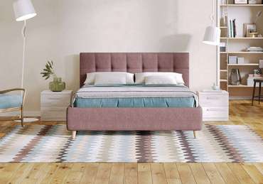Кровать Bella 160х200 песочного цвета без основания и подъемного механизма 