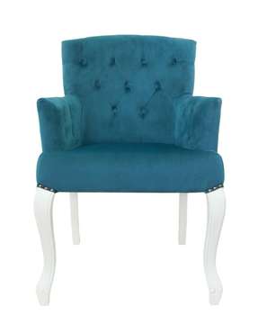 Стул Deron blue+white с голубой обивкой