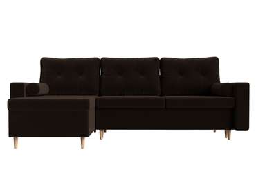 Угловой диван-кровать Белфаст коричневого цвета левый угол