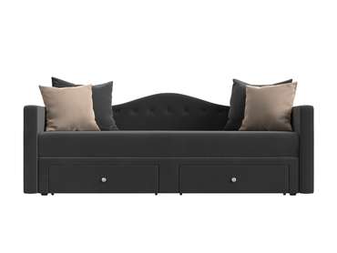 Детский прямой диван-кровать Дориан серого цвета