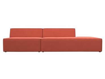 Прямой модульный диван Монс Модерн кораллового цвета правый