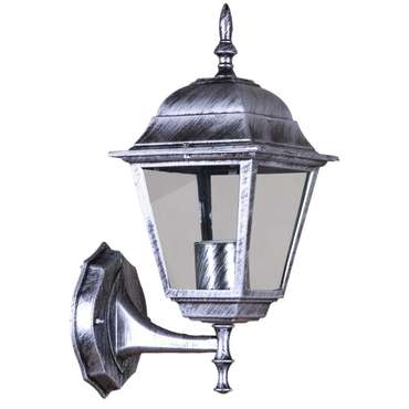 Уличный настенный светильник 08242-0.2-001W BKSL серебряного цвета