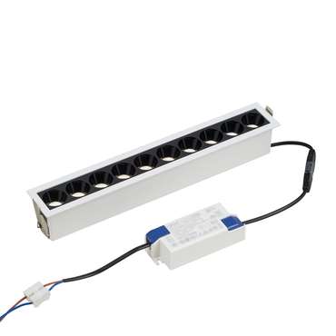 Встраиваемый белый LED светильник с драйвером, 30Вт, 4000К, 24°, 2235лм