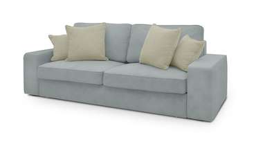 Прямой диван-кровать Монако ЭКО серого цвета