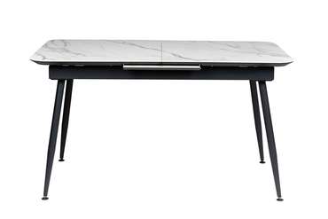 Раздвижной обеденный стол Месси 120 бежево-черного цвета