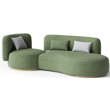 Модульный диван Coco зеленого цвета