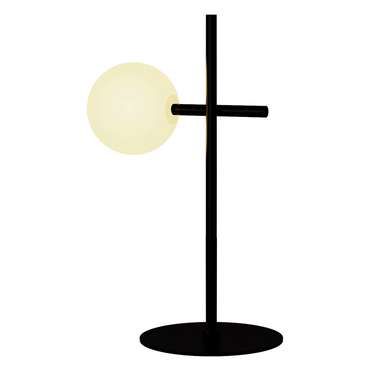 Лампа настольная Cellar черного цвета с белым плафоном