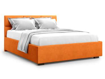 Кровать Bolsena 140х200 оранжевого цвета с подъемным механизмом 