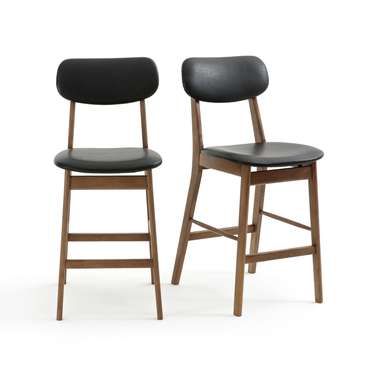 Комплект из двух полубарных стульев Watford коричневого цвета