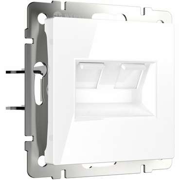 Розетка двойная Ethernet RJ-45 белая W1181101
