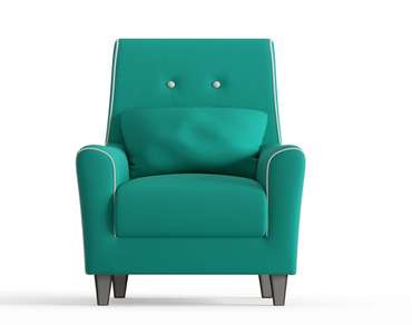 Кресло Мерлин в обивке из велюра бирюзового цвета
