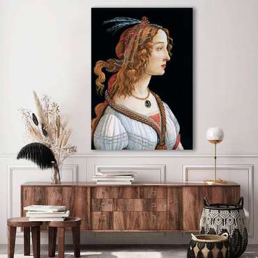 Картина на холсте Симонетта Веспуччи, Боттичелли 50х70 см