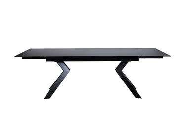 Обеденный раскладной стол черного цвета