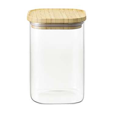 Банка для хранения квадратная Glass Bamboo 1.1 л