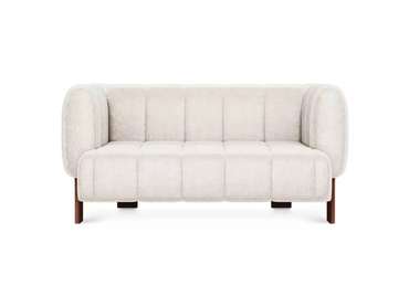 Диван Cassis М молочного цвета с коричневыми ножками