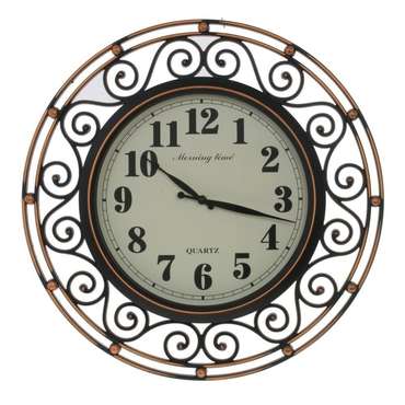 Часы настенные Ретро коричневого цвета