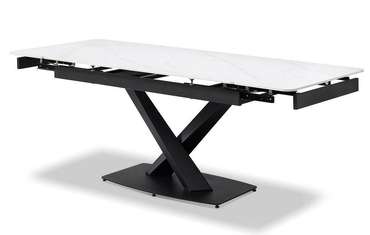 Обеденный раскладной стол Cesar черно-белого цвета