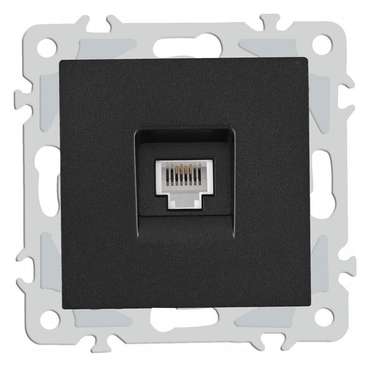 Розетка телефонная RJ-11 без рамки 206.51-1.black