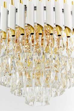 Хрустальная подвесная люстра Lumina Deco Funneli LDP 6003-500 WT+F.GD