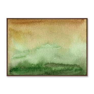Репродукция картины на холсте The green valley and the hills beyond