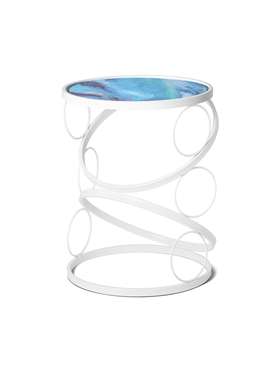 Кофейный столик Ego бело-голубого цвета