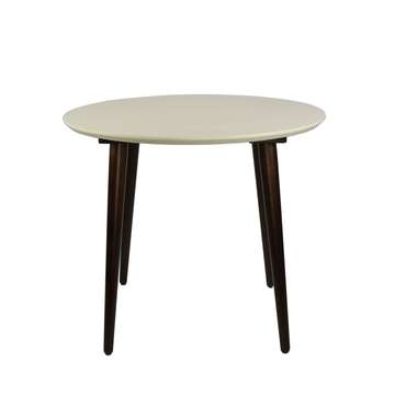 Стол обеденный круглый Ронда Мини 100 со столешницей цвета слоновой кости